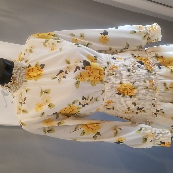 Speed Control New York Yellow Flower Print Dress - Picture 2 of 4